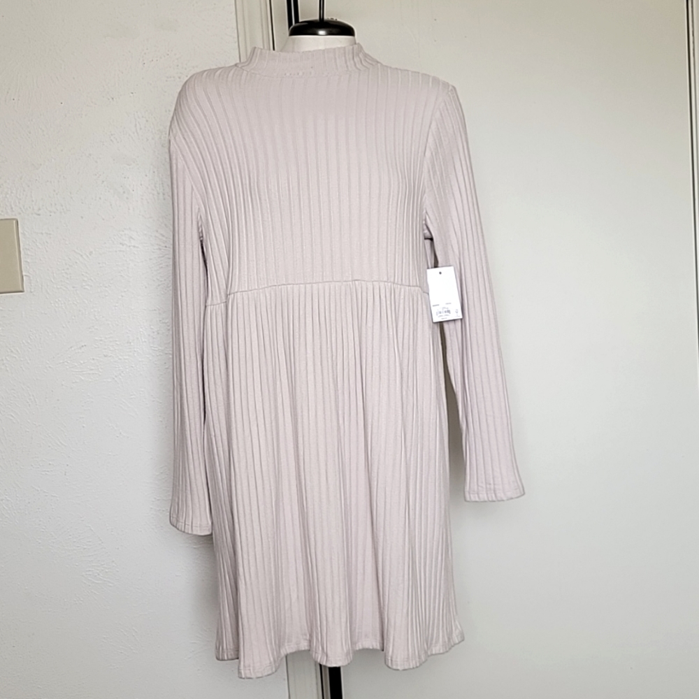 SO Pull on Cream Tunic Sweater dress